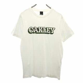 オークリー(Oakley)のオークリー ロゴプリント 半袖 Tシャツ M 白 OAKLEY メンズ(Tシャツ/カットソー(半袖/袖なし))