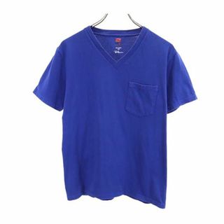 ヘインズ(Hanes)のヘインズ 日本製 半袖 Vネック Tシャツ S ネイビー系 Hanes ポケT メンズ(Tシャツ/カットソー(半袖/袖なし))