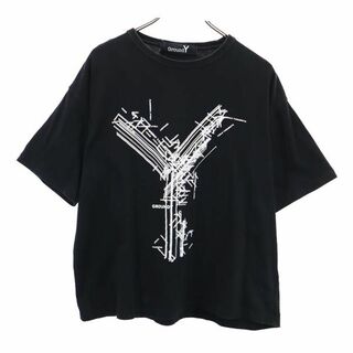 グラウンドワイ(Ground Y)のグラウンドワイ ロゴプリント 半袖 Tシャツ 2 ブラック系 Ground Y メンズ(Tシャツ/カットソー(半袖/袖なし))