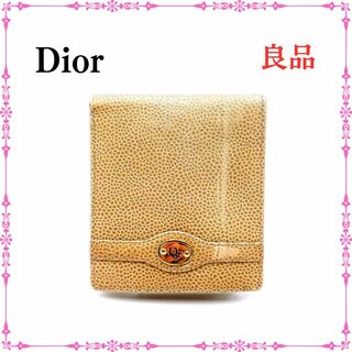 Dior - Dior クリスチャン ディオール コンパクト 折り財布 本革 ヴィンテージ