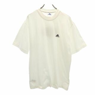アディダス(adidas)のアディダス ロゴプリント 半袖 Tシャツ L ホワイト系 adidas メンズ(Tシャツ/カットソー(半袖/袖なし))