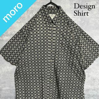 ヴィンテージ(VINTAGE)のNo.1657 VINTAGE ヴィンテージ 古着 総柄 半袖シャツ 幾何学柄(Tシャツ/カットソー(半袖/袖なし))