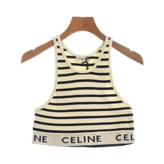 celine - CELINE セリーヌ タンクトップ M 白x黒(ボーダー) 【古着】【中古】