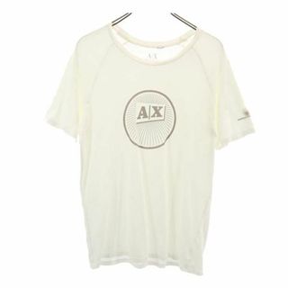 アルマーニエクスチェンジ(ARMANI EXCHANGE)のアルマーニエクスチェンジ ロゴプリント 半袖 Tシャツ S ホワイト系 ARMANI EXCHANGE メンズ(Tシャツ/カットソー(半袖/袖なし))