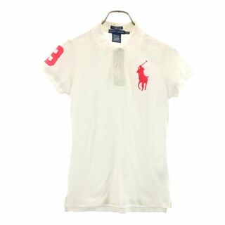 ラルフローレン(Ralph Lauren)のラルフローレン ビッグポニー 半袖 ポロシャツ XS ホワイト系 RALPH LAUREN 鹿の子 レディース(ポロシャツ)