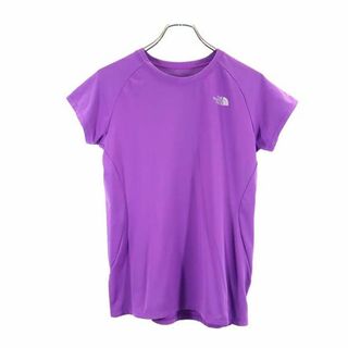 ザノースフェイス(THE NORTH FACE)のノースフェイス ロゴプリント 半袖 Tシャツ M 紫 THE NORTH FACE レディース(Tシャツ(半袖/袖なし))