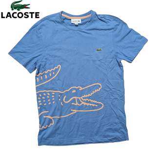 ラコステ(LACOSTE)のLACOSTE アイスブルー ワッペン プリント Tシャツ(Tシャツ/カットソー(半袖/袖なし))