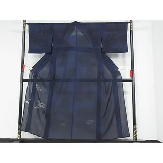 平和屋-こころ店■夏物　訪問着　笹竹紋紗　暈し染め　正絹　逸品　AAAE9300Acs(着物)