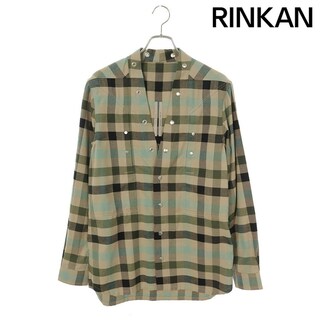 リックオウエンス  22AW  RP02B6242-CP FOGPOCKET LARRY SHIRT チェック柄フォグポケットラリー長袖シャツ メンズ 38