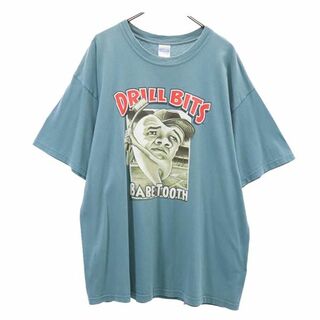 パロディー 半袖 Tシャツ XL ブルー系 パロディー メンズ(Tシャツ/カットソー(半袖/袖なし))