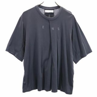 エトセンス(ETHOSENS)のエトセンス ロゴプリント 半袖 ドレープ Tシャツ 1 グレー系 ETHOSENS メンズ(Tシャツ/カットソー(半袖/袖なし))