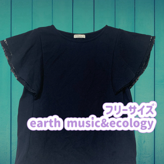 アースミュージックアンドエコロジー(earth music & ecology)のフリーサイズ 袖フレアカットソー earth music&ecology(カットソー(半袖/袖なし))