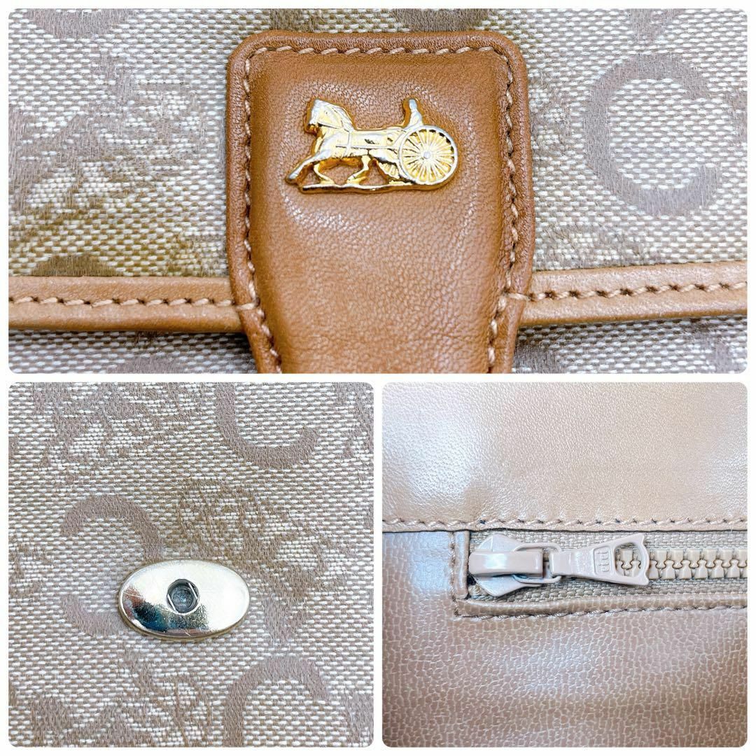 CELINE - CELINE セリーヌ Cマカダム柄 馬車 ショルダーバッグ CELINE - CELINE セリーヌ Cマカダム柄 馬車 ショルダーバッグ