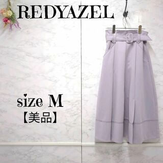 REDYAZEL - 【美品】REDYAZEL｜レディアゼル　配色ステッチ フレアスカート　薄紫 M