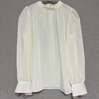 BLUE LABEL CRESTBRIDGE - 美品 ブルーレーベル/Blue Label 長袖シフォン 白 36 約2.5万円