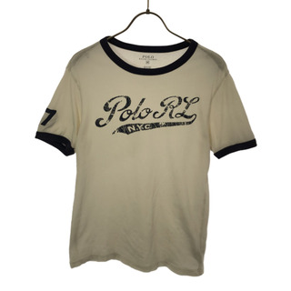 ポロラルフローレン(POLO RALPH LAUREN)のポロラルフローレン 半袖 リンガー Tシャツ M ホワイト POLO RALPH LAUREN レディース(Tシャツ(半袖/袖なし))