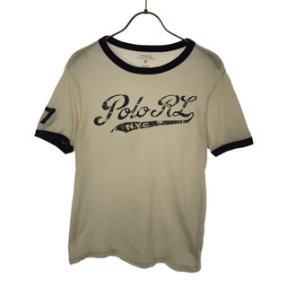 POLO RALPH LAUREN - ポロラルフローレン 半袖 リンガー Tシャツ M ホワイト POLO RALPH LAUREN レディース