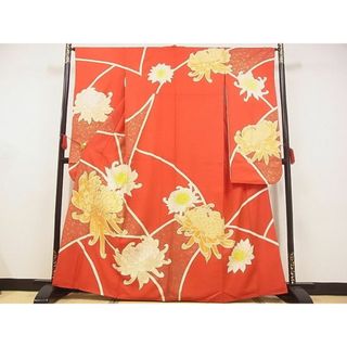 平和屋-こころ店■豪華振袖　駒刺繍　乱菊　金彩　正絹　逸品　AAAF3890Ata(振袖)