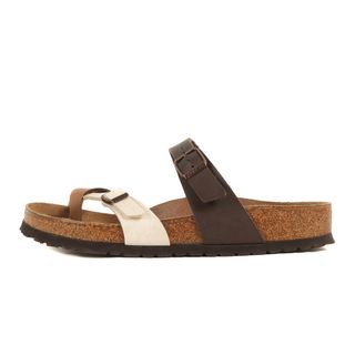 ビルケンシュトック(BIRKENSTOCK)のBIRKENSTOCK ビルケンシュトック サイズ:26.5cm マヤリ レザー サンダル MAYARI ダークブラウン シャンパーニュ 41 シューズ 靴【メンズ】【中古】(サンダル)