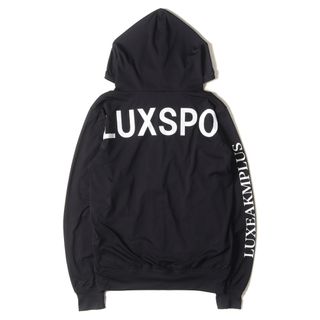 AKM エーケーエム パーカー サイズ:S 現行モデル バック スリーブ ロゴ ポリジャージー ダブルジップパーカー LUSH GARD PARKA フーディー 水陸両用 LUXE AKM PLUS OFFICIAL SHOP LIMITED COLLECTION ブラック 日本製 トップス 【メンズ】【中古】