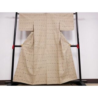 平和屋-こころ店■上質な紬　縞　胴抜き仕立て　正絹　逸品　AAAE4409Bnp(着物)