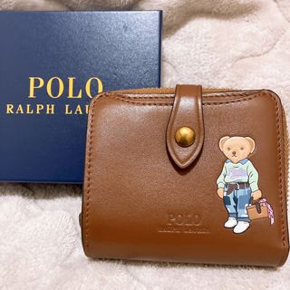 POLO RALPH LAUREN - ラルフローレン　ポロベア　二つ折り　財布　ブラウン　