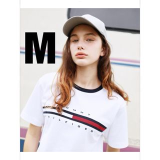 トミーヒルフィガー(TOMMY HILFIGER)のトミーヒルフィガー　tシャツ ホワイト　Mサイズ(Tシャツ/カットソー(半袖/袖なし))