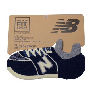 ニューバランス(New Balance)のレディースソックス ニューバランス　スニーカーデザイン ネイビー 23-25cm(ソックス)