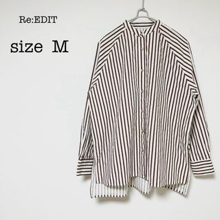 リエディ(Re:EDIT)の【Re:EDIT リエディ】マルチストライプバックフレアシャツ　ストライプ　M(シャツ/ブラウス(長袖/七分))