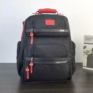 TUMI ALPHA3 バックパック リュック 2603578ブラック×レッド(バッグパック/リュック)