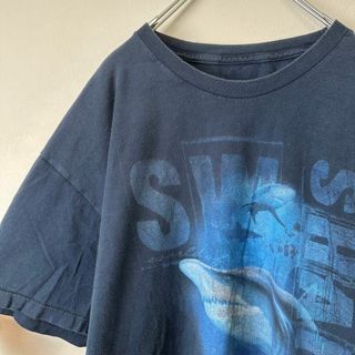 ビンテージ　古着　メンズ　SeaWorld 半袖tシャツ　ネイビー(Tシャツ/カットソー(半袖/袖なし))