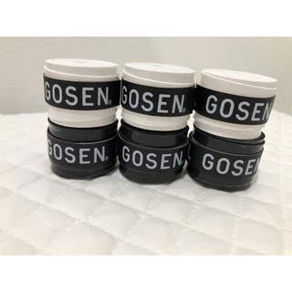 ゴーセン(GOSEN)のGOSEN グリップテープ 6個 白黒★迅速発送 ゴーセン マイバチ✳︎色変更可(その他)