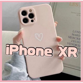 【iPhoneXR】iPhoneケース ピンク ハート 手書き シンプル 推し活(iPhoneケース)