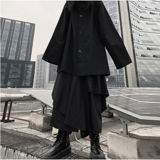 【数量限定♪】XLサイズ　レディース　スカート　ブラック　モード系　個性(ロングスカート)