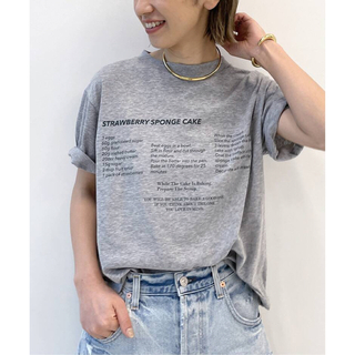 Plage - Plage GIRL STRAWBERRYSHORTCAKE Tシャツ グレー