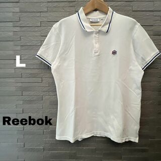 リーボック(Reebok)のリーボック ポロシャツ 半袖 スポーツウエア トップス  L 白 Reebok(ポロシャツ)
