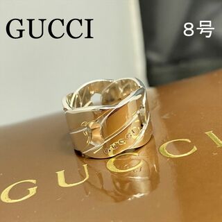 グッチ(Gucci)の新品仕上 希少廃盤 グッチ ロゴ チェーン リング 指輪 シルバー 10号(リング(指輪))