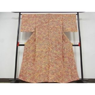 平和屋-こころ店■上質な小紋　紅葉　正絹　逸品　AAAE2550Bwt(着物)