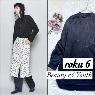 6 (ROKU) - ✳︎ ＜6(ROKU)＞BAND COLLAR SHIRT バンドカラーシャツ