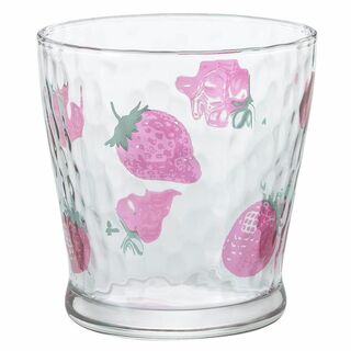 【色: イチゴ】アデリア グラス コップ フリーカップ フルーツドロップ イチゴ(その他)