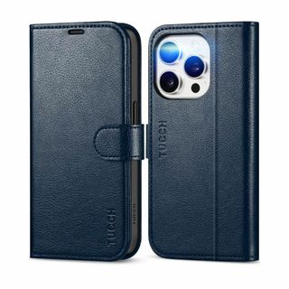 【色:ネイビーブルー&テクスチャー】TUCCH iPhone 15 Pro 対応(その他)