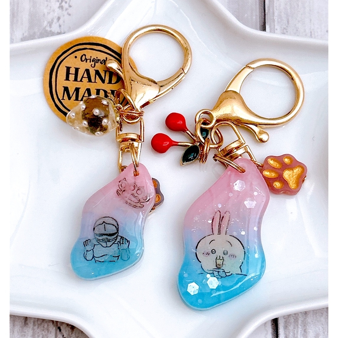 ハンドメイド レジン ちいかわ キーホルダー アクセサリー ハンドメイド レジン ちいかわ キーホルダー アクセサリー