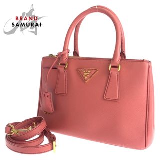 プラダ(PRADA)のPRADA プラダ ガレリア サフィアーノ ピンク ゴールド金具 レザー BN2316 ショルダーバッグ ハンドバッグ 2way レディース 406187 【中古】(ショルダーバッグ)