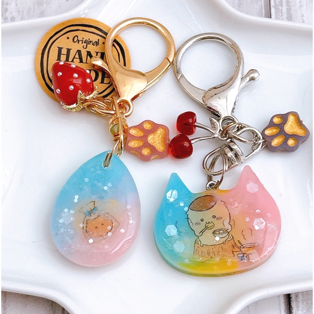 ハンドメイド レジン ちいかわ キーホルダー ハチワレ うさぎ ハンドメイド レジン ちいかわ キーホルダー ハチワレ うさぎ