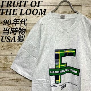 FRUIT OF THE LOOM - 【w425】USA製古着フルーツオブザルーム90s当時物プリント半袖Tシャツ丸首