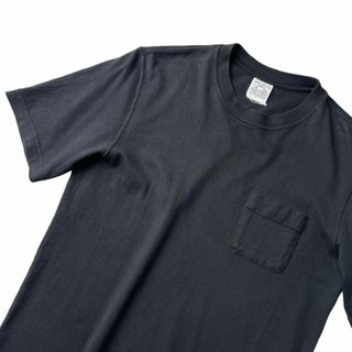 ループウィラー(LOOPWHEELER)の美品 LOOPWHEELER ポケット 半袖 Tシャツ メンズ S 黒 日本製(Tシャツ/カットソー(半袖/袖なし))