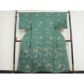 平和屋-こころ店■訪問着　鹿の子枝花文　暈し染め　正絹　逸品　AAAC0896Abr(着物)