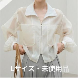 SHEIN - SHEIN Dazy-Less シアー ドロップショルダー ジッパーフロント