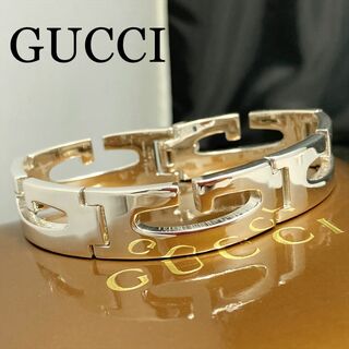 Gucci - 新品仕上 廃盤希少 グッチ Gモチーフ ブレスレット バングル シルバー 925