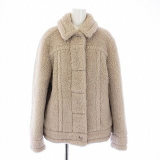 マックスマーラ(Max Mara)のマックスマーラ 23AW テディベア ジャケット 白タグ ロゴボタン アルパカ(ブルゾン)